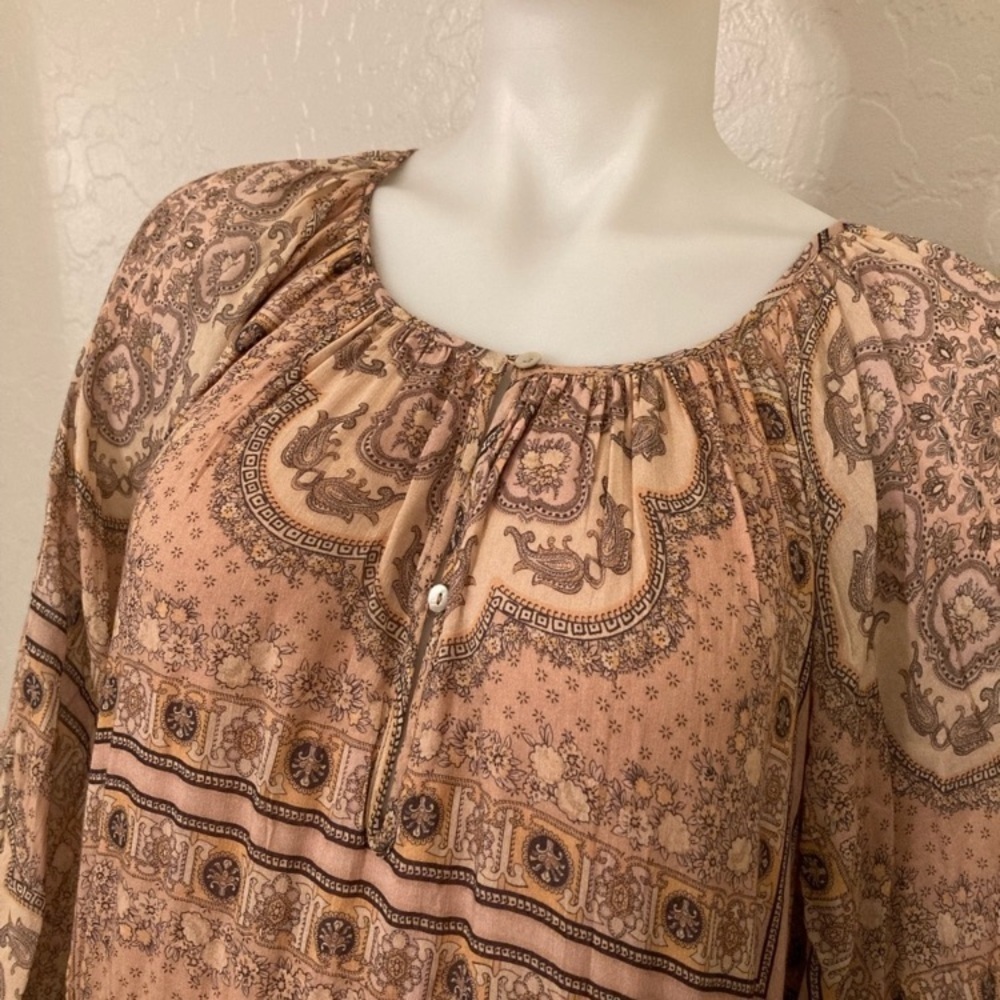 Spell X Elle Ferguson Collaboration Rumor Print Elle Gown Dusty Pink L - Picture 9 of 17